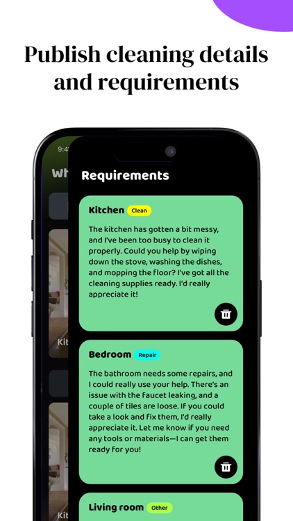 Calloe:On-demand cleaning