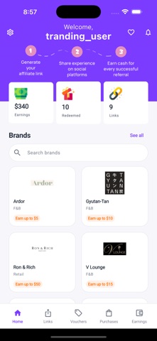 Tranding App screenshot