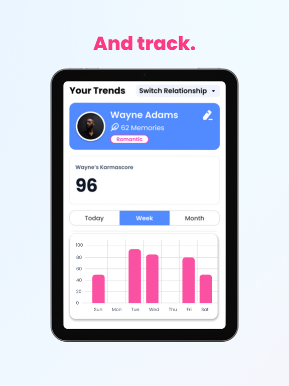Karmascore: Relationship Log iPad screenshot 5 - Lifestyle app