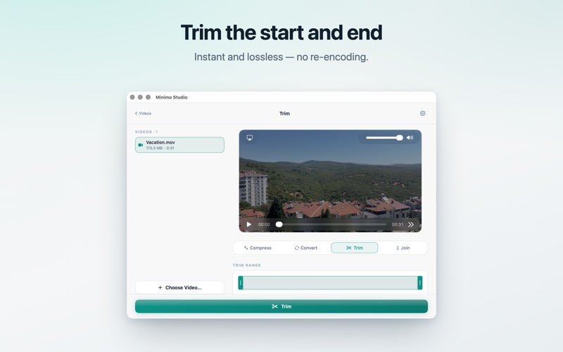 Minimo Studio: Compress Video screenshot