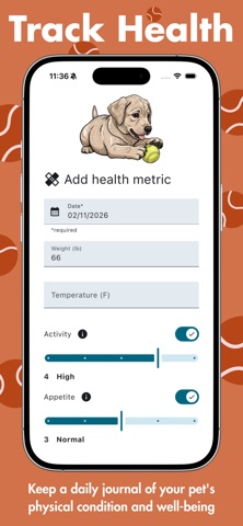 Pets Care: Pet Health Tracker iPhone screenshot