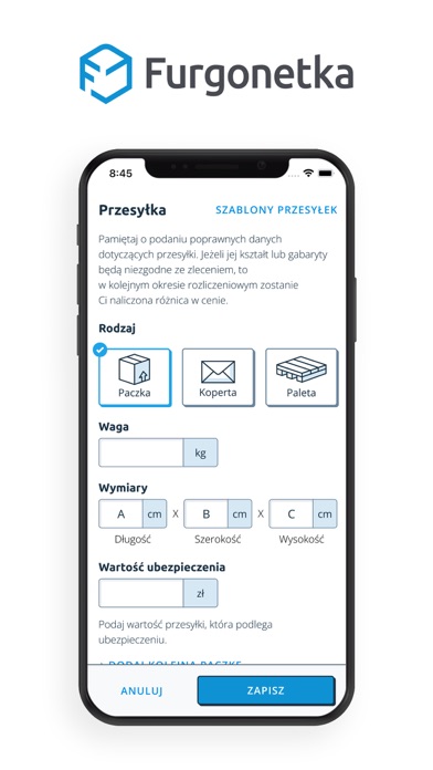 Furgonetka - nadawanie paczek Screenshot