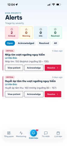 TeleCare Clinician screenshot