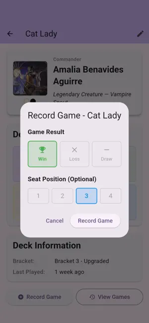 MTG Stat Tracker screenshot 2