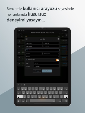 Oklif Hesap Takip Sistemi iPad screenshot