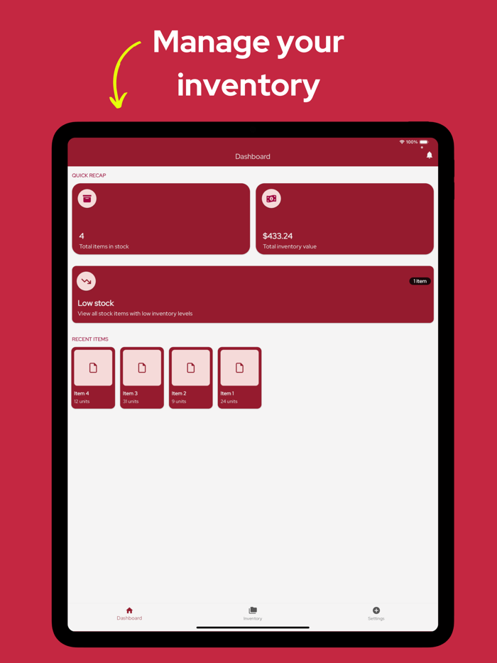 Inventory tracker smart