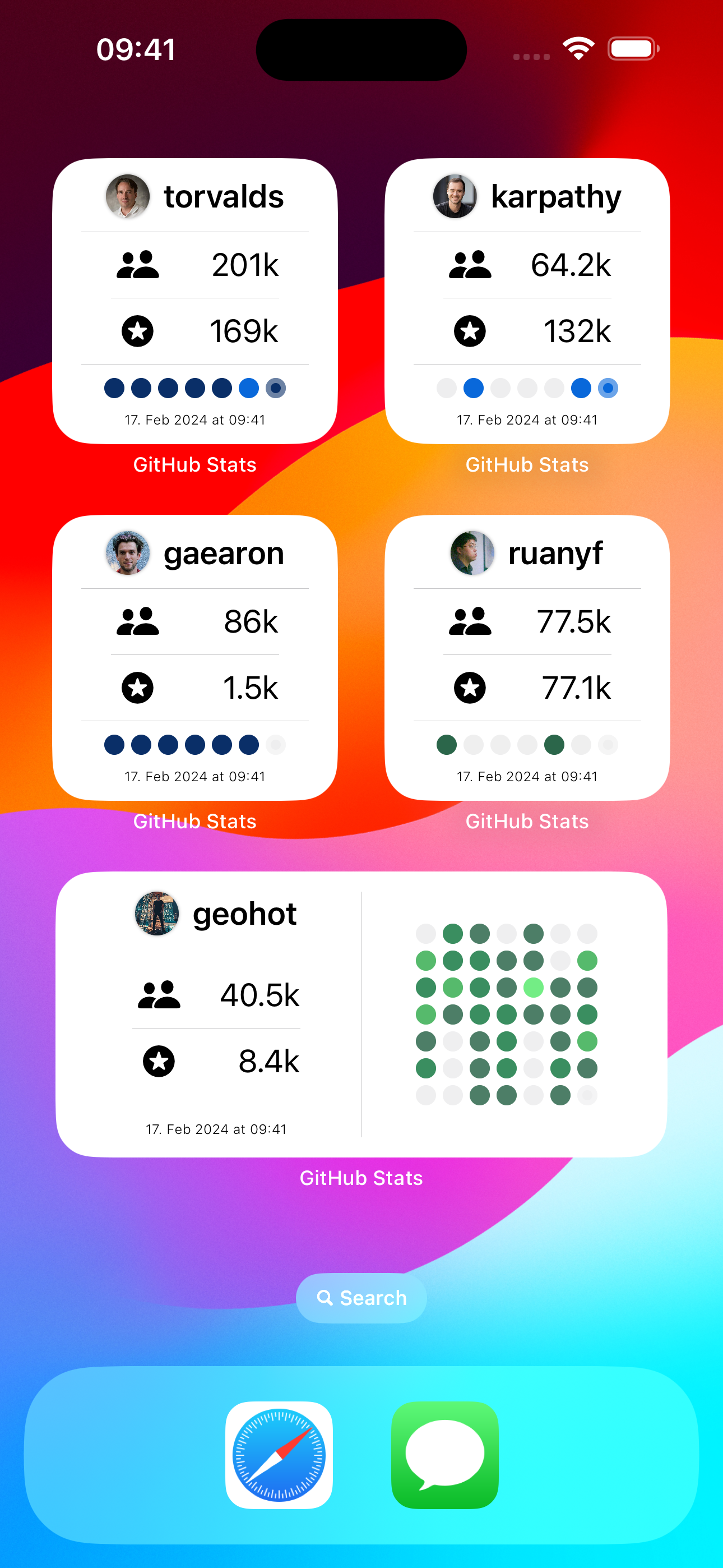 GitHub Stats Widget