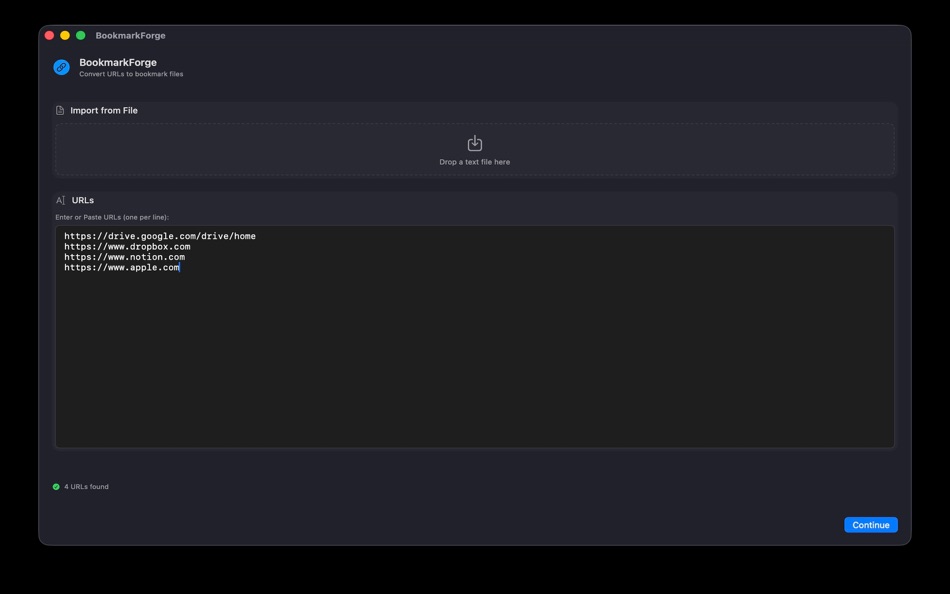 #2. BookmarkForge (macOS) Ved: Jossware LLC