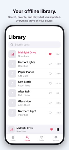Importone Offline Music Import — скриншот 4