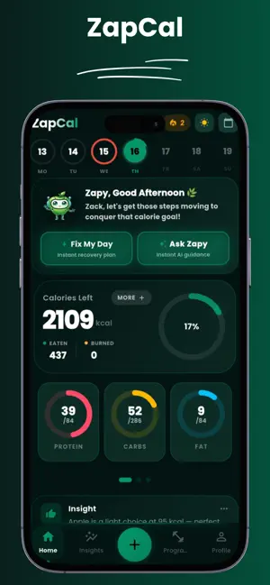 ZapCal AI: Smart Calorie Coach screenshot 1