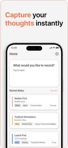 HiGGSi - AI-powered note app screenshot