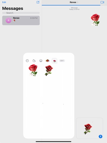 Velvet Rose Stickers iPad screenshot