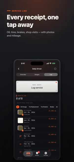 Lugnut: Car Maintenance Log screenshot 3