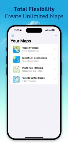 My Travel Map: Trip Tracker iPhone screenshot