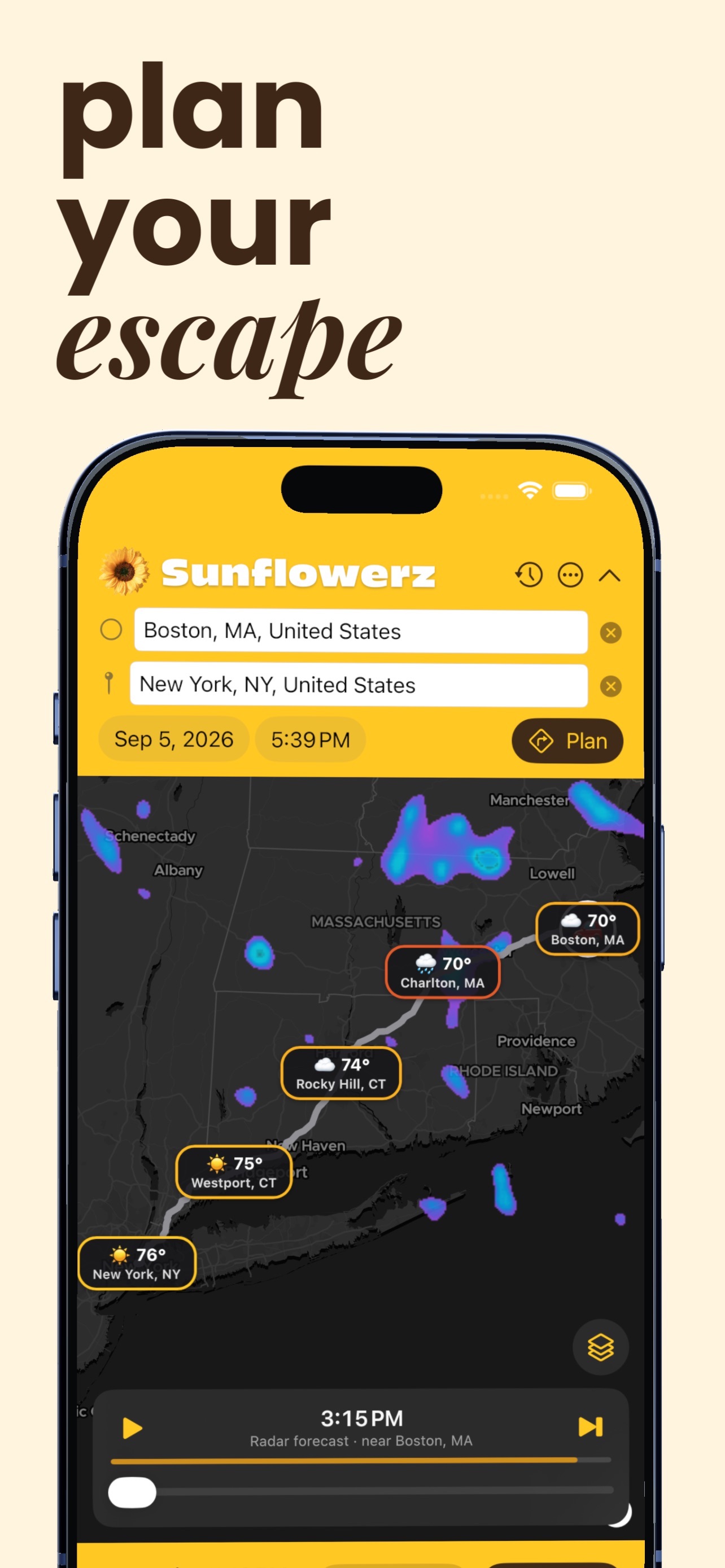 Screenshot 5 of Sunflowerz -Trip Weather Radar