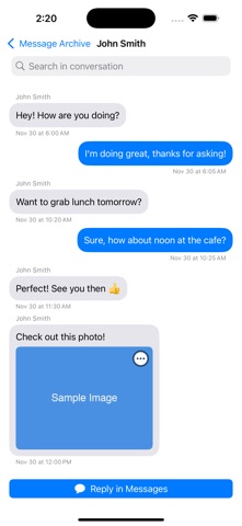 Message Archive screenshot