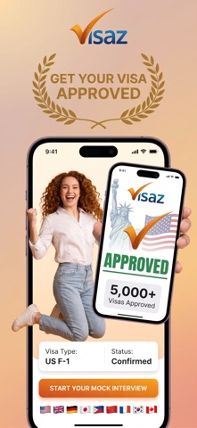 Mock Visa Interview: Visaz AI Screenshot 1 of 7