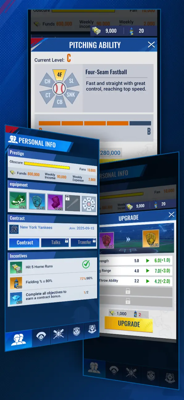 Baseball Rising Star: MVP Life iOS Mod IPA screenshot 6 - iOS game interface