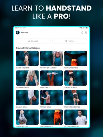 Handstand Coach Kyle Weiger iPad screenshot