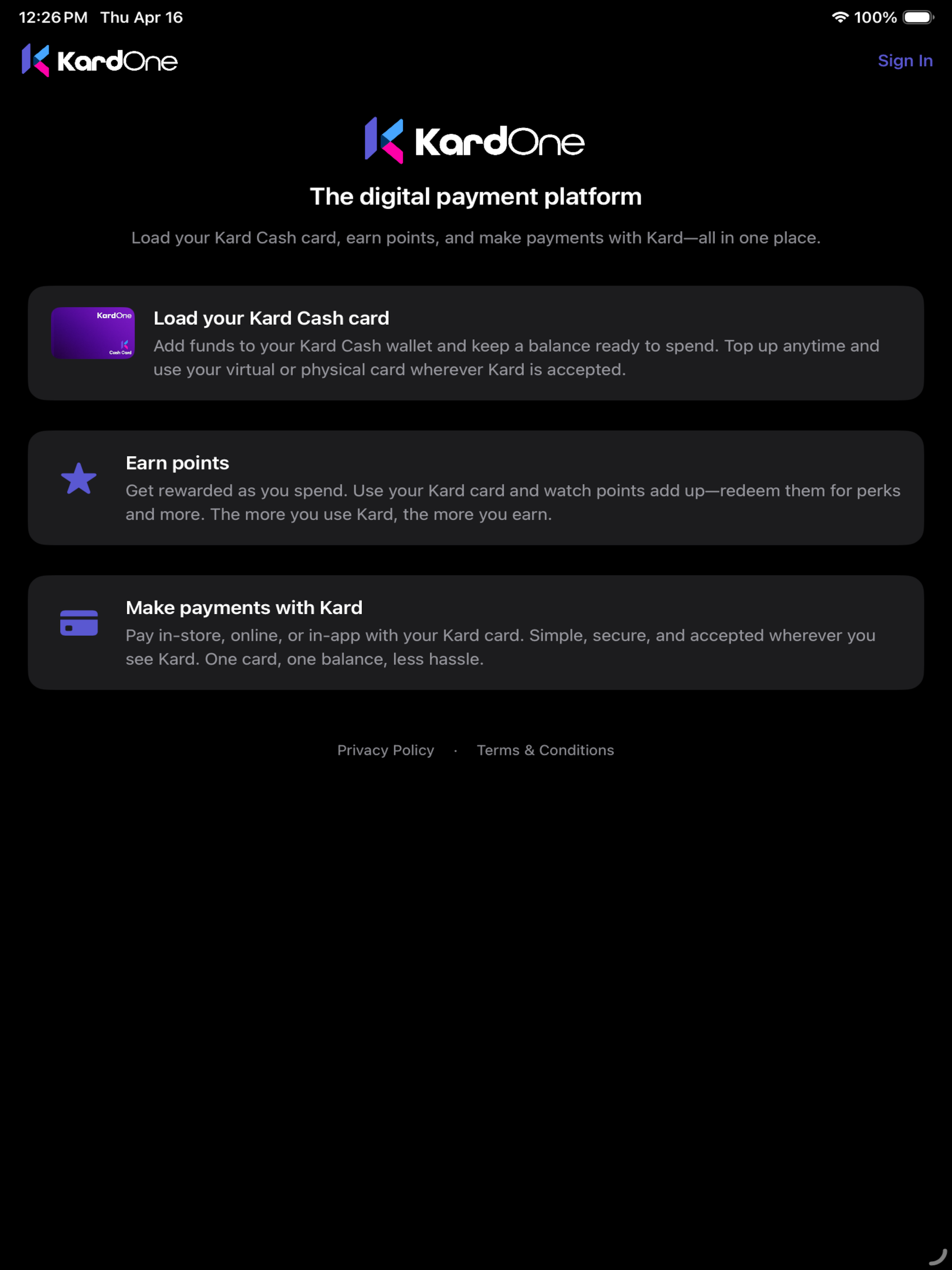 KardOne Mobile screenshot 5
