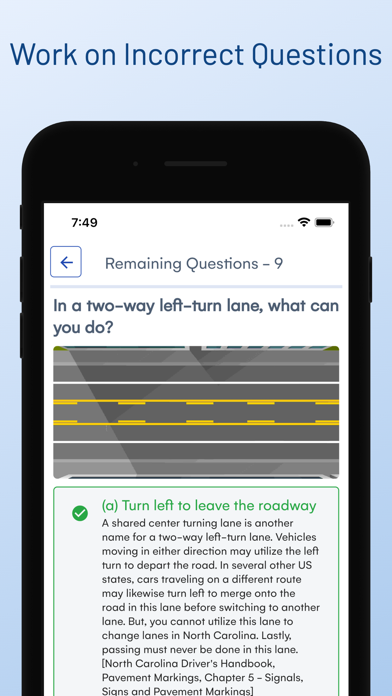 NC DMV Drivers Permit Test Screenshot