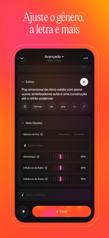 Suno: Criar Música & Canção IA App Store preview screenshot 2