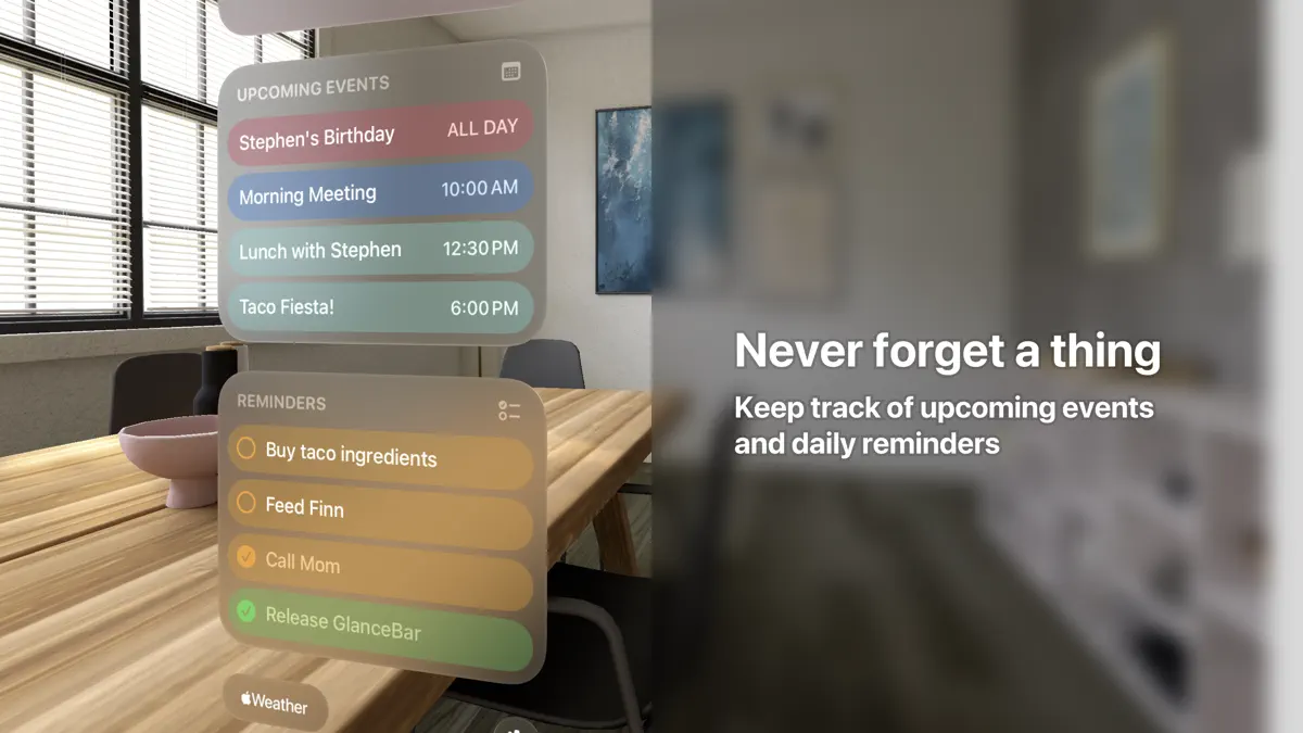GlanceBar: status bar widgets screenshot 2