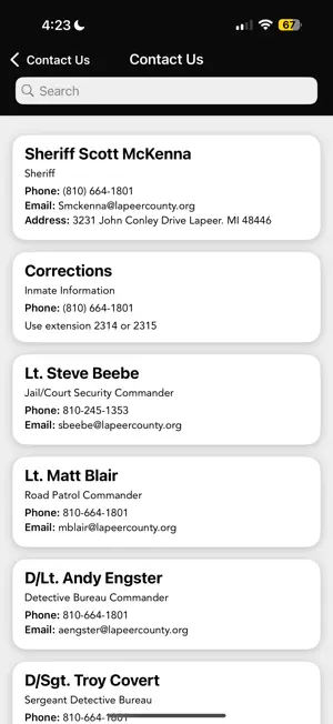 Lapeer County Sheriff screenshot 2