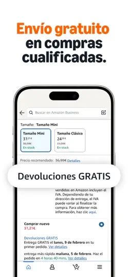 Captura de pantalla de Amazon Business: Compras B2B en iPhone 3