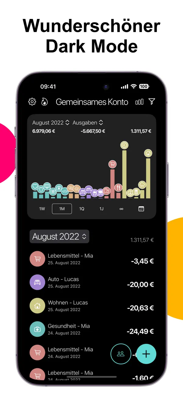 Haushaltsbuch Ausgaben Monee iPhone App Screenshot 9 – Finanzen