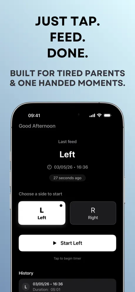 Breastfeeding Tracker & Timer 母乳喂养计时器应用截图