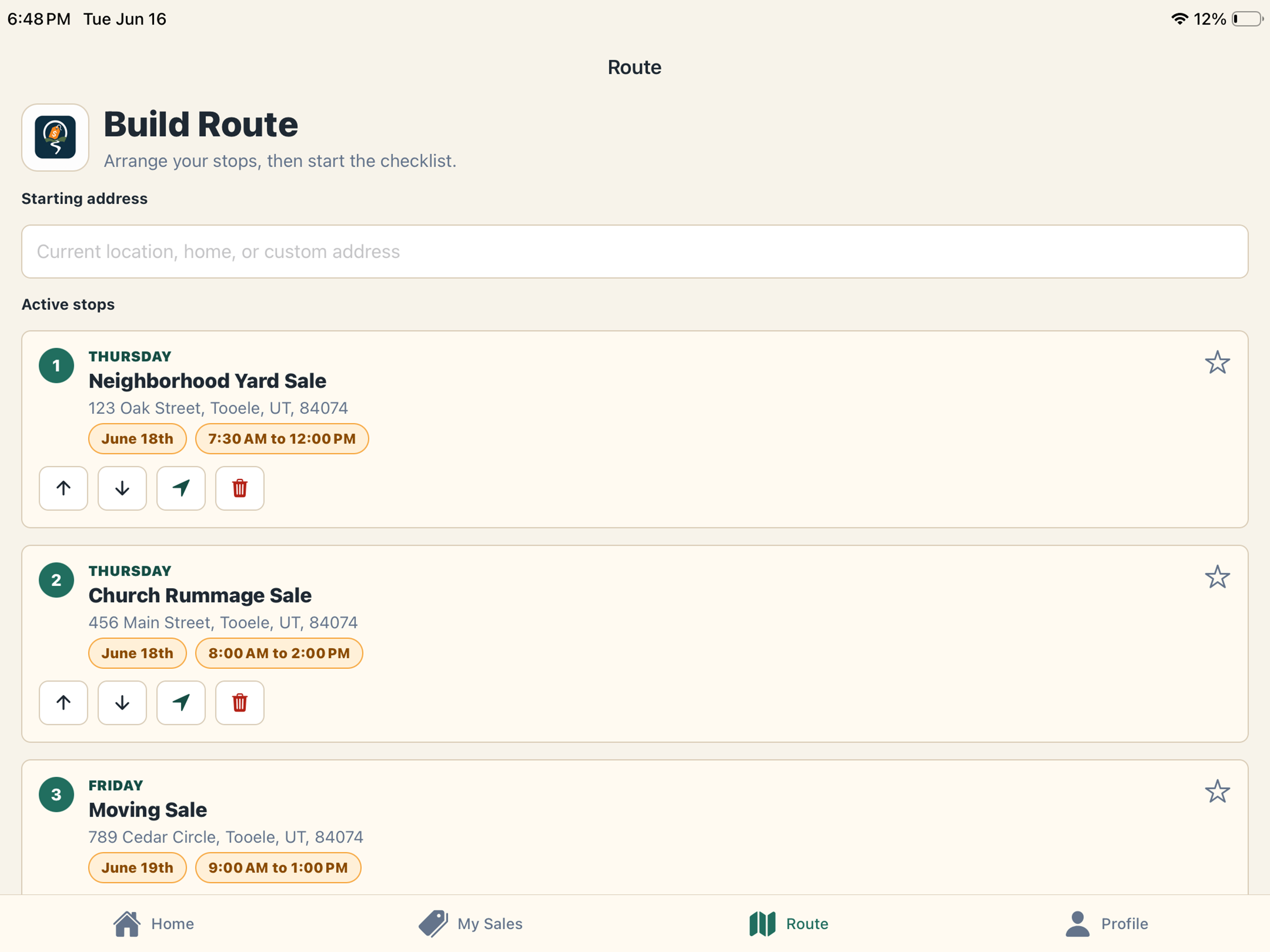 SaleTrail: Yard Sale Routes screenshot 12