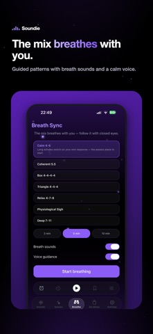 Soundie: Sleep & Focus Sounds iPhone screenshot