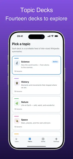 Scroll to Learn - Daily Facts screenshot 2