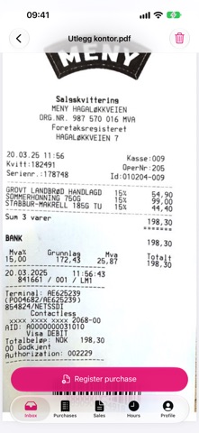 Luca Regnskap skjermbilde 2