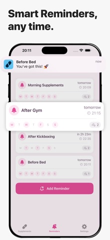 SuppAI Supplement Reminder screenshot