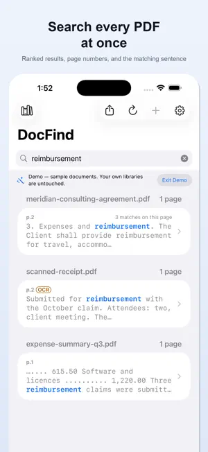 DocFind: Search Inside PDFs screenshot 2