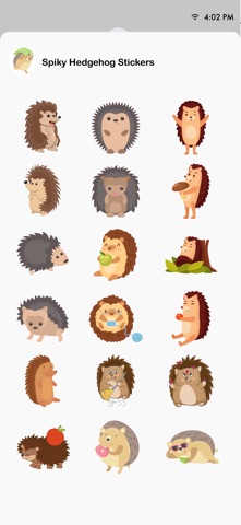 Spiky Hedgehog Stickers app screenshot 2