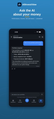 AllInvestView iPhone screenshot