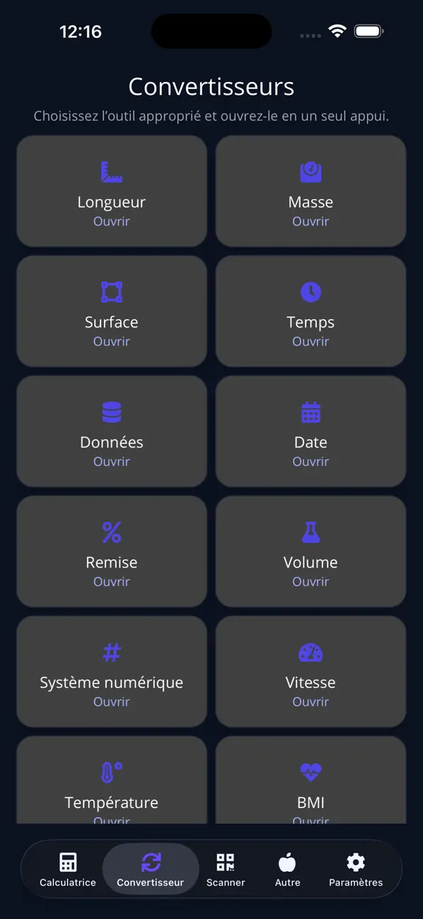 Screenshot #3 pour Calc, Convert & QR Scan