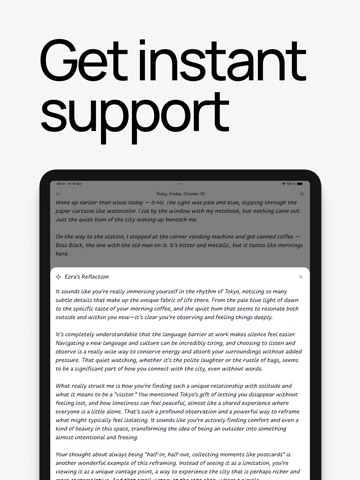 Ezra AI Journal — Therapy Chat iPad screenshot