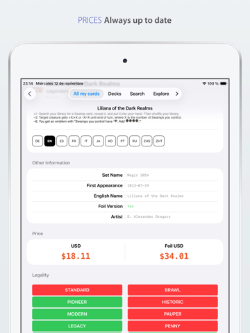 Card Binder: MTG Manager iPad screenshot 7 - Games app