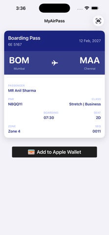 MyAirPass screenshot