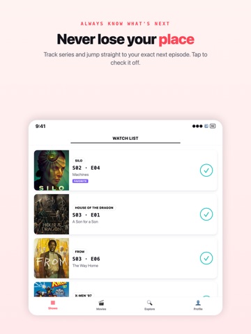 Stub: Track Shows & Movies iPad screenshot
