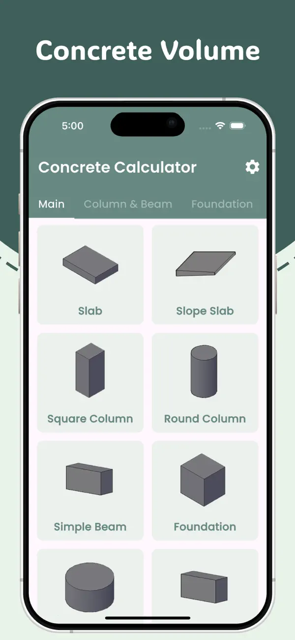 Screenshot #1 pour Concrete Calculator 2025