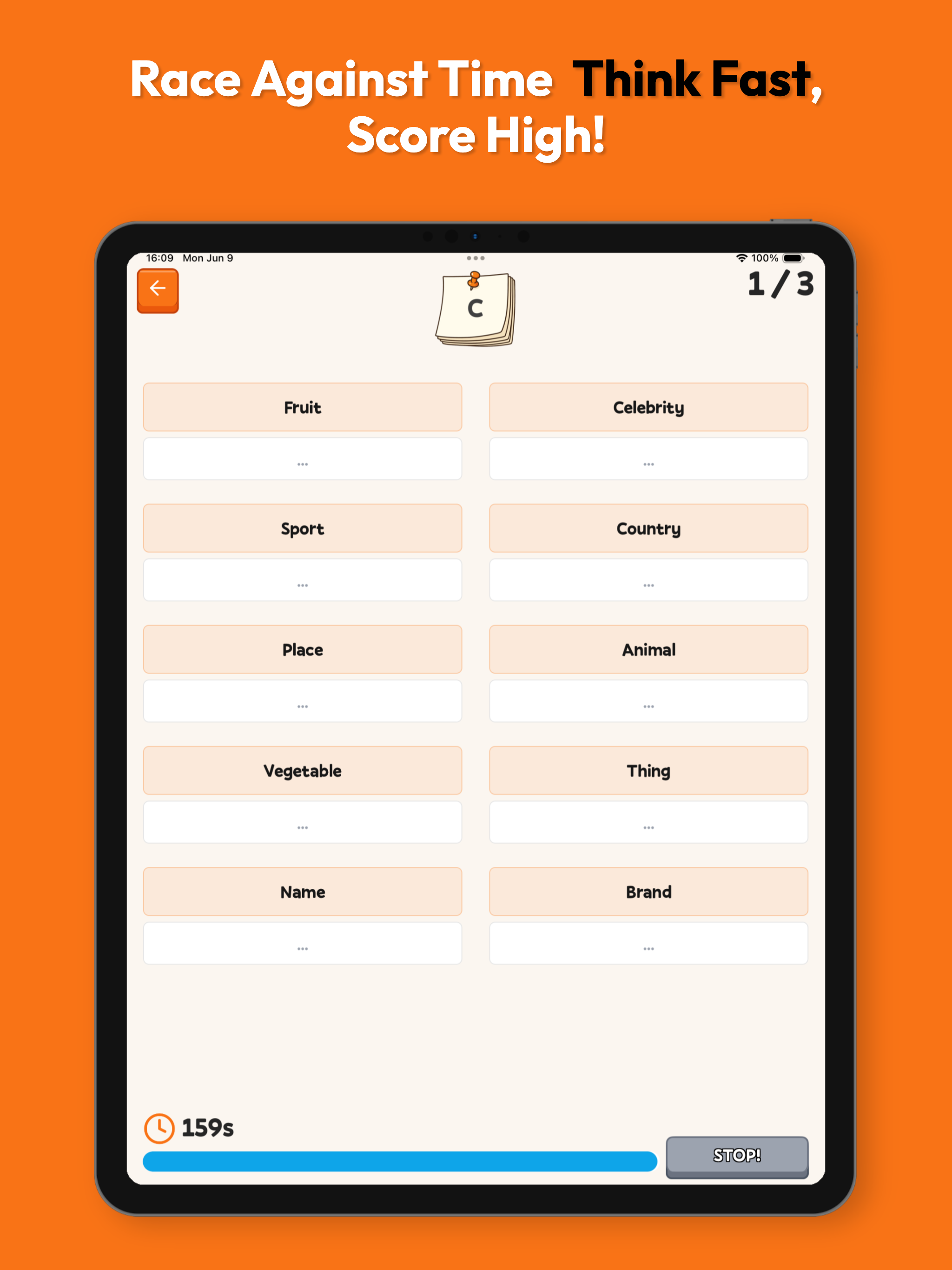 Categoriez - Name Place Thing!
