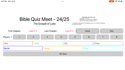 Screenshot #1 pour Bible Quiz Meet 2024/25