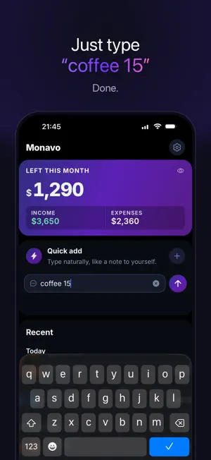 Monavo – Expense Tracker screenshot 1