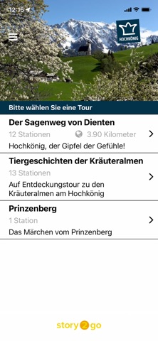 story2go - Hochkönig app screenshot