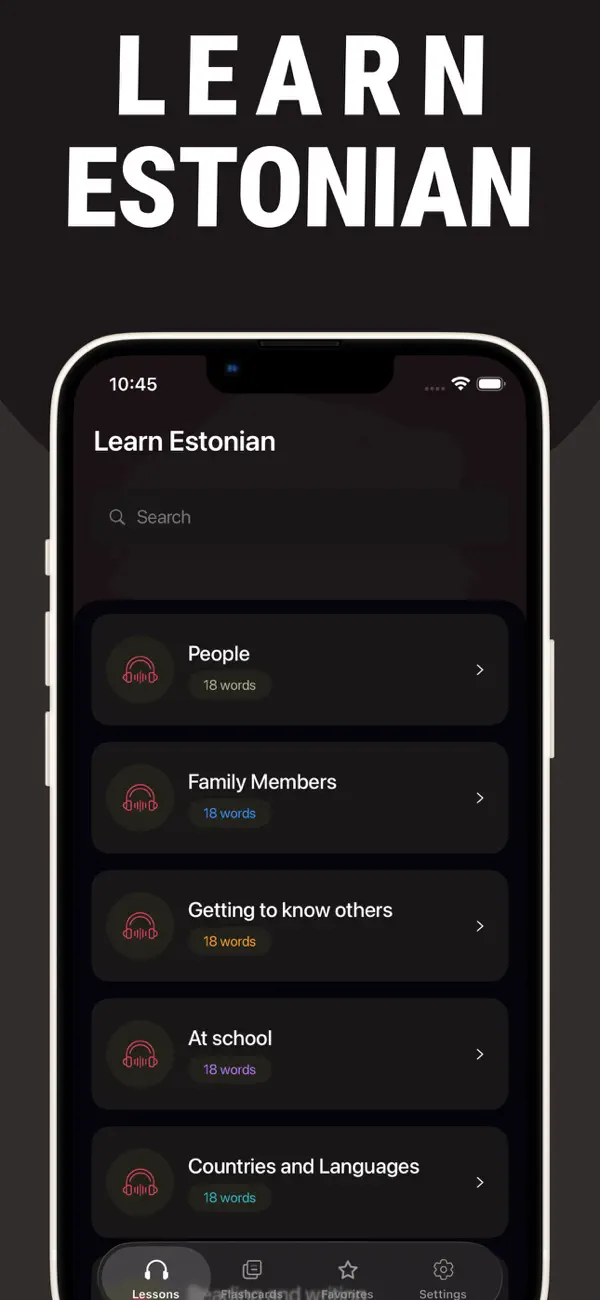 Screenshot #1 pour Learn Estonian - Lentil